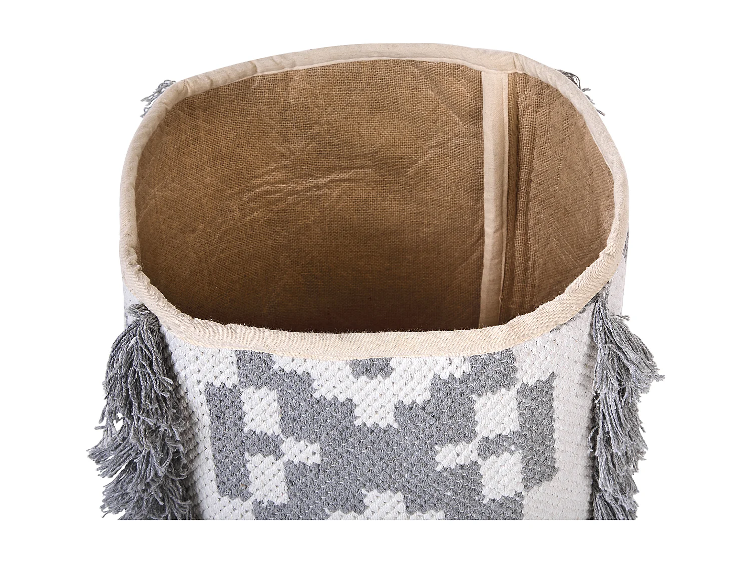 Conjunto de 2 cestos KALAI Algodão Cinzento