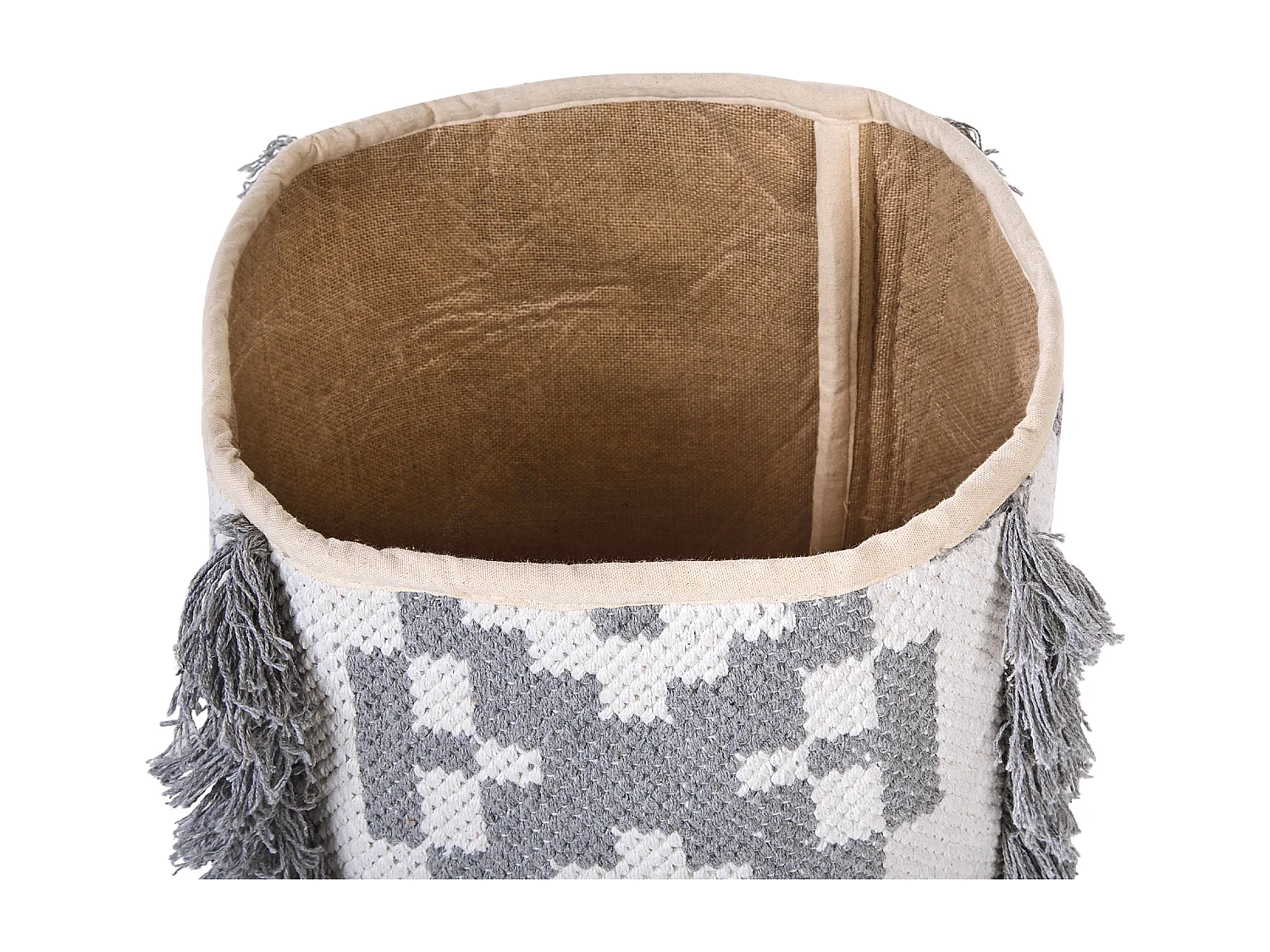 Conjunto de 2 cestos KALAI Algodão Cinzento