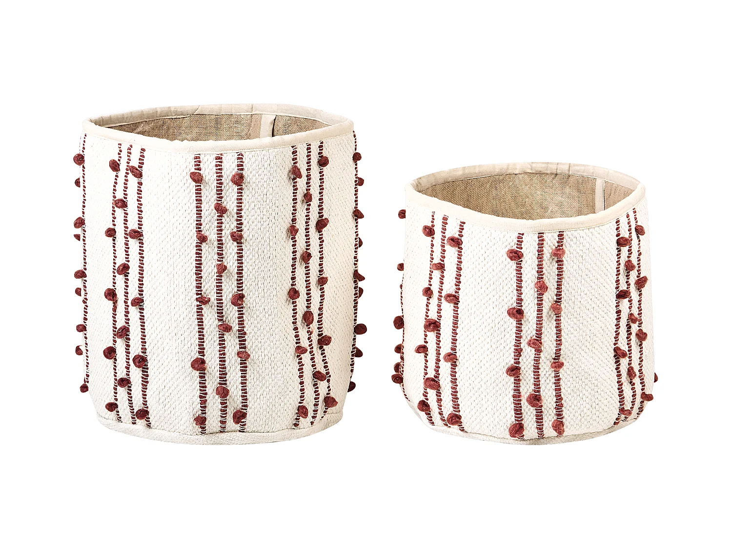 Lot de 2 paniers KHEL Coton Beige