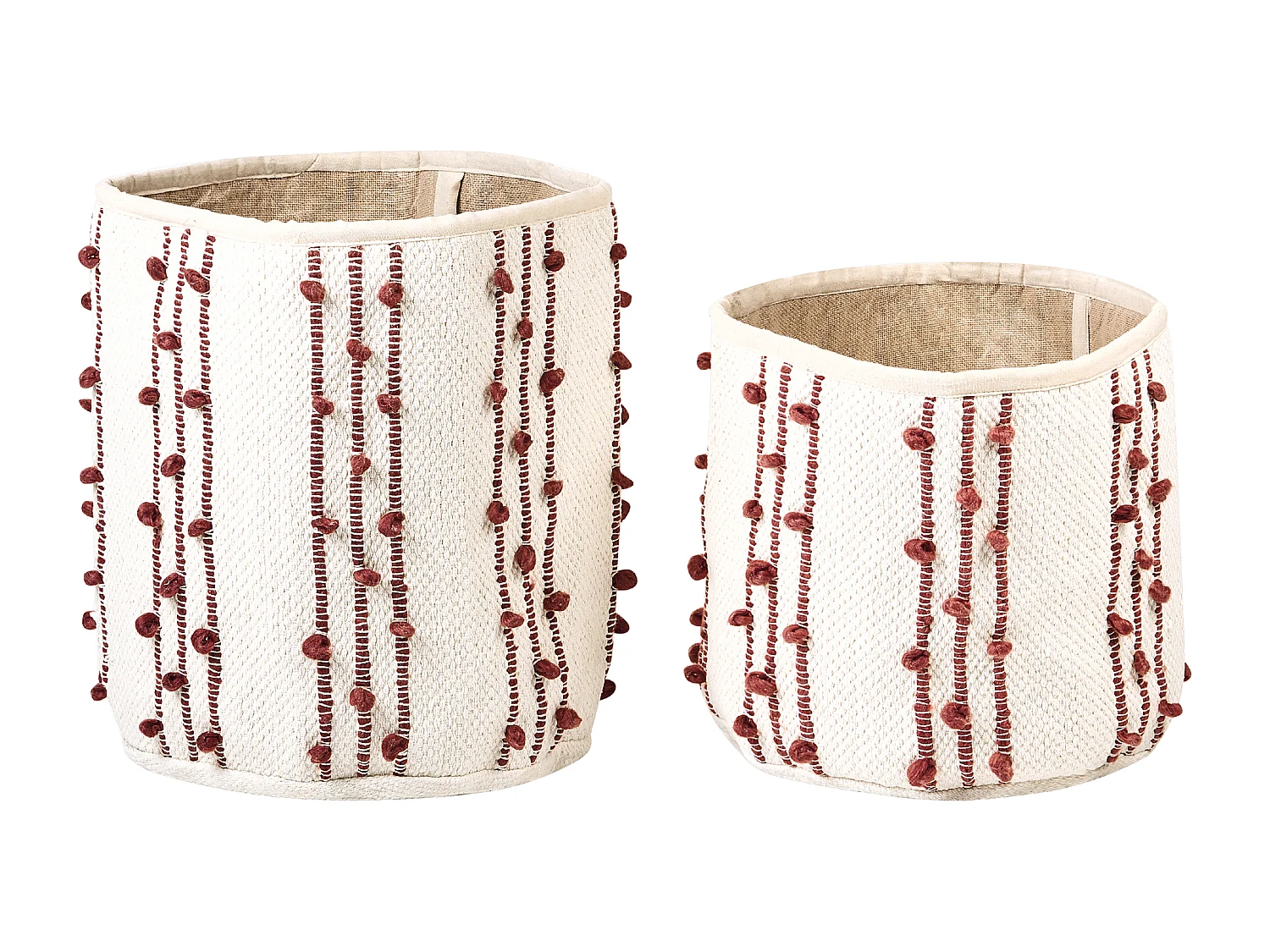 Lot de 2 paniers KHEL Coton Beige