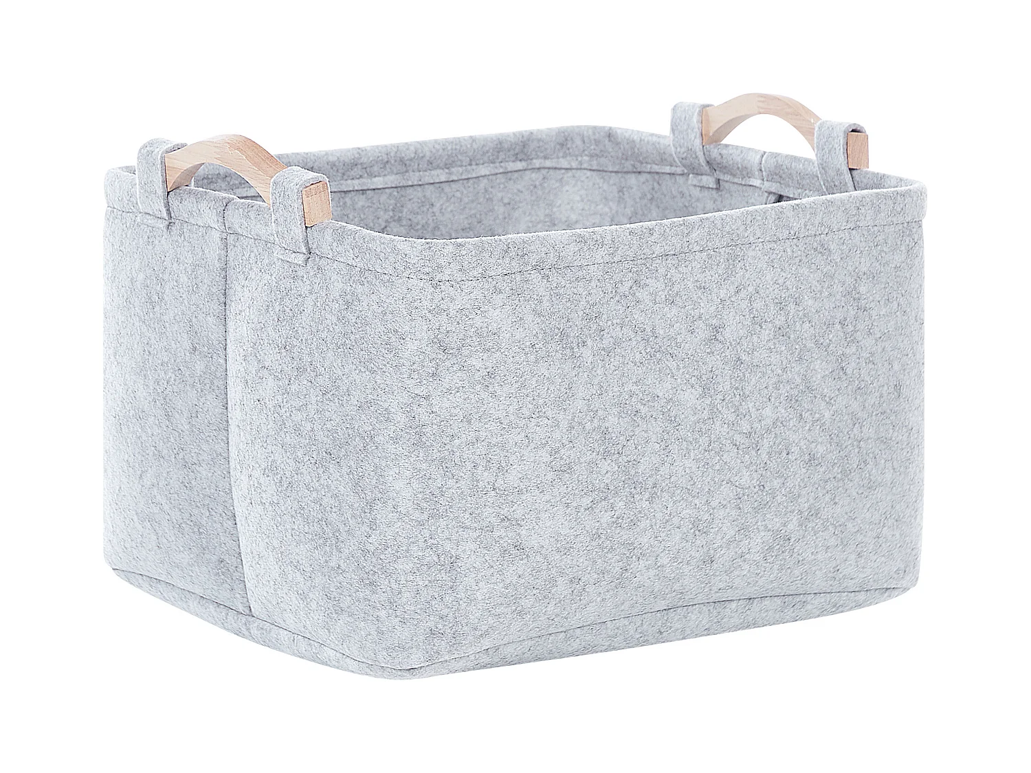 Set van 3 manden BAYSAI Vilt Lichtgrijs