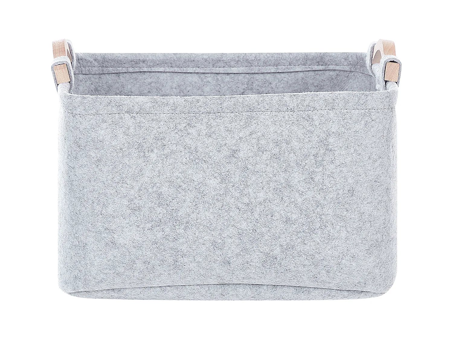 Set van 3 manden BAYSAI Vilt Lichtgrijs