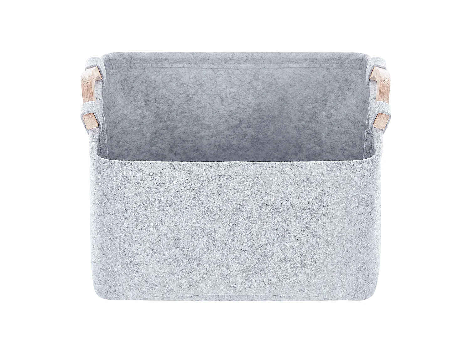 Set van 3 manden BAYSAI Vilt Lichtgrijs