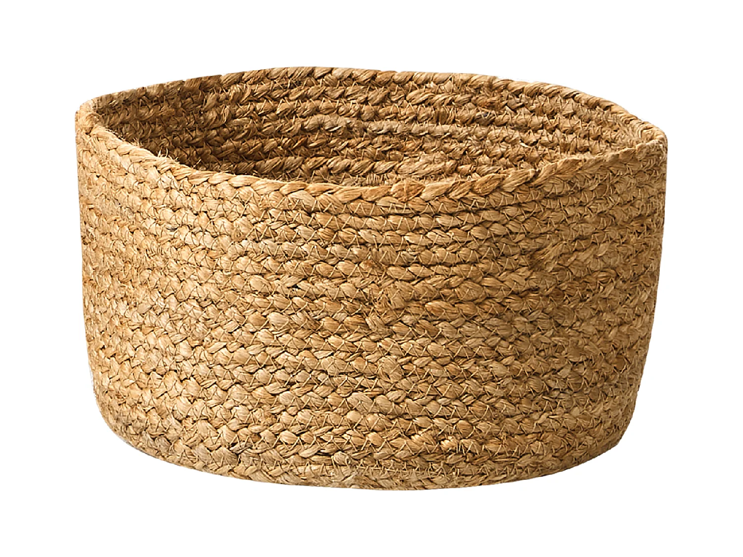 Set aus 3 handgefertigten natürlichen Jutekörben Ranwal