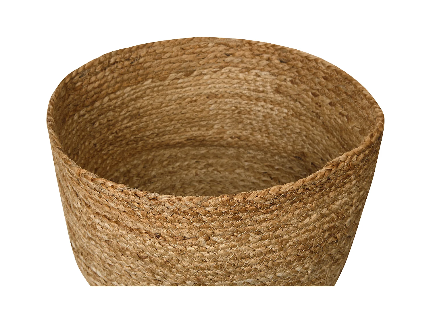 Set aus 3 handgefertigten natürlichen Jutekörben Ranwal