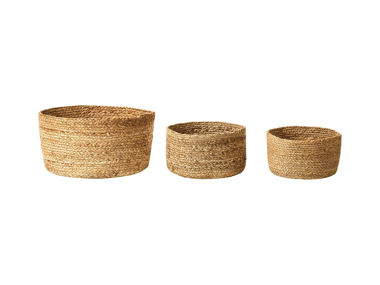 Set van 3 manden RANWAL Jute Natuurlijk