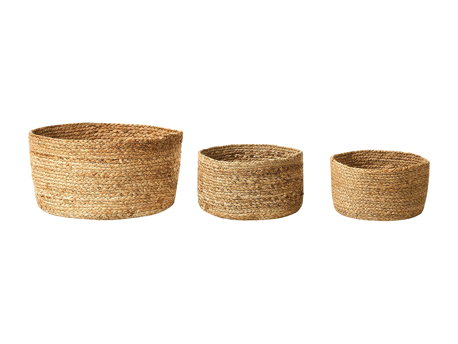 Lot de 3 paniers RANWAL Jute Naturel