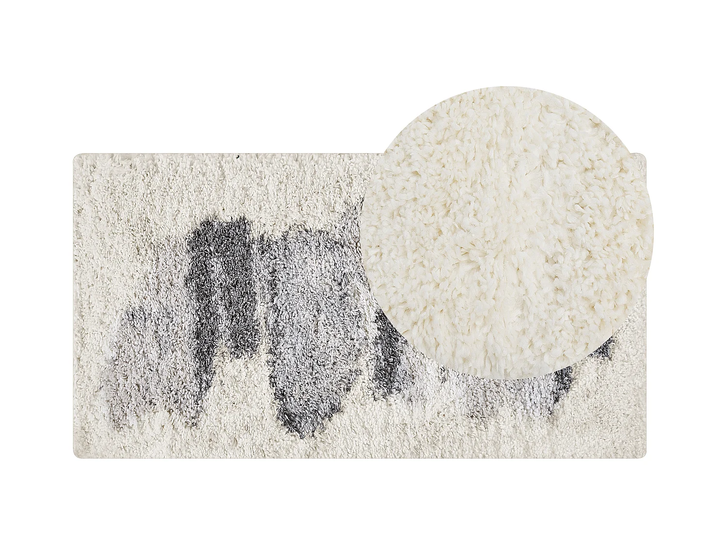 Tapis à poils longs MASIS Blanc 80 x 150 cm