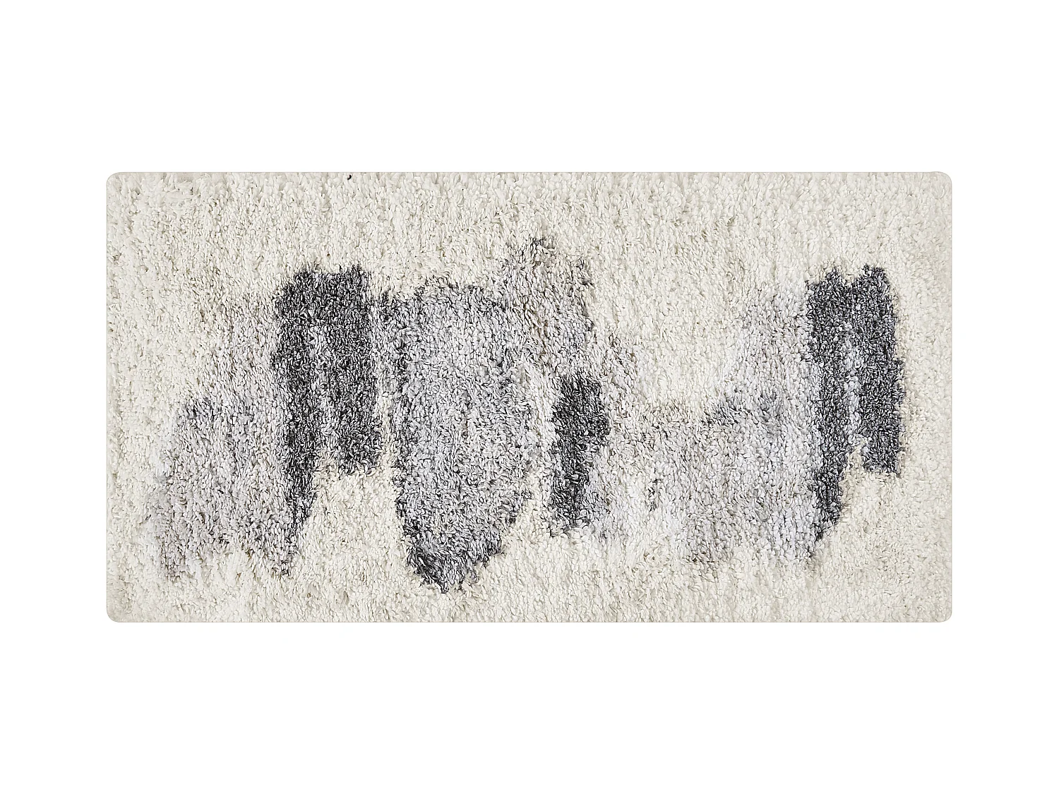 Vloerkleed polypropyleen wit/grijs 80 x 150 cm MASIS