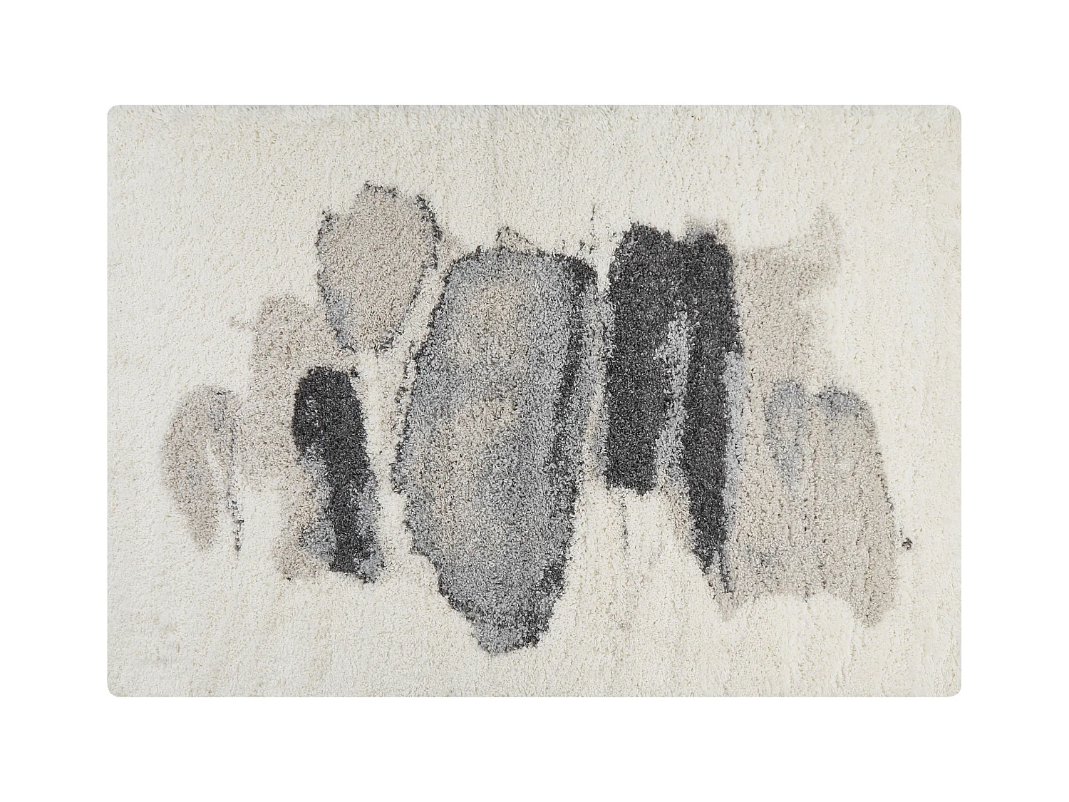 Vloerkleed polypropyleen wit/grijs 160 x 230 cm MASIS