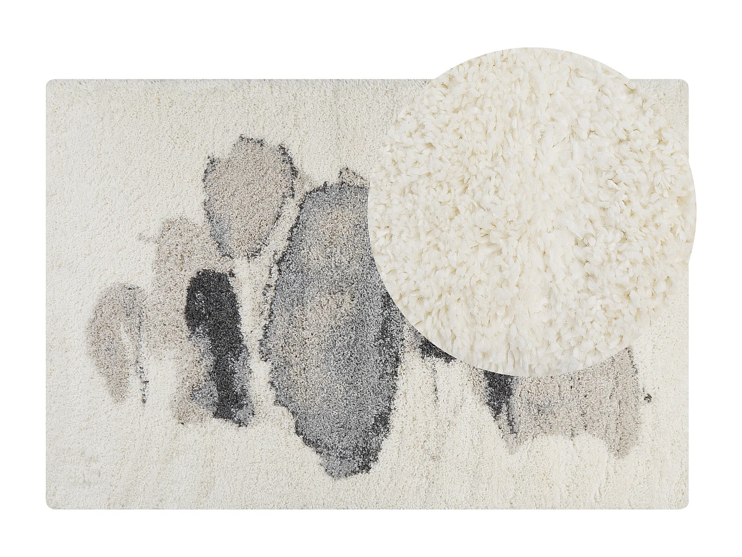 Tapis à poils longs MASIS Blanc 200 x 300 cm