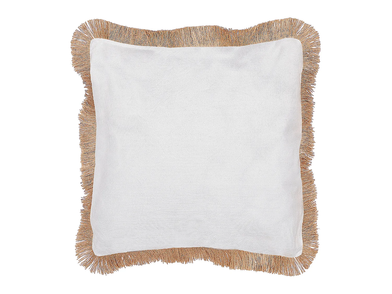 Dekokissen 2er Set beige / schwarz 45x45 cm Fransen orientalisch Boho AGRIMONY