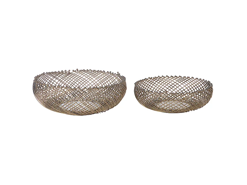 Lot de 2 bols décoratifs BALIUNG Métal Doré