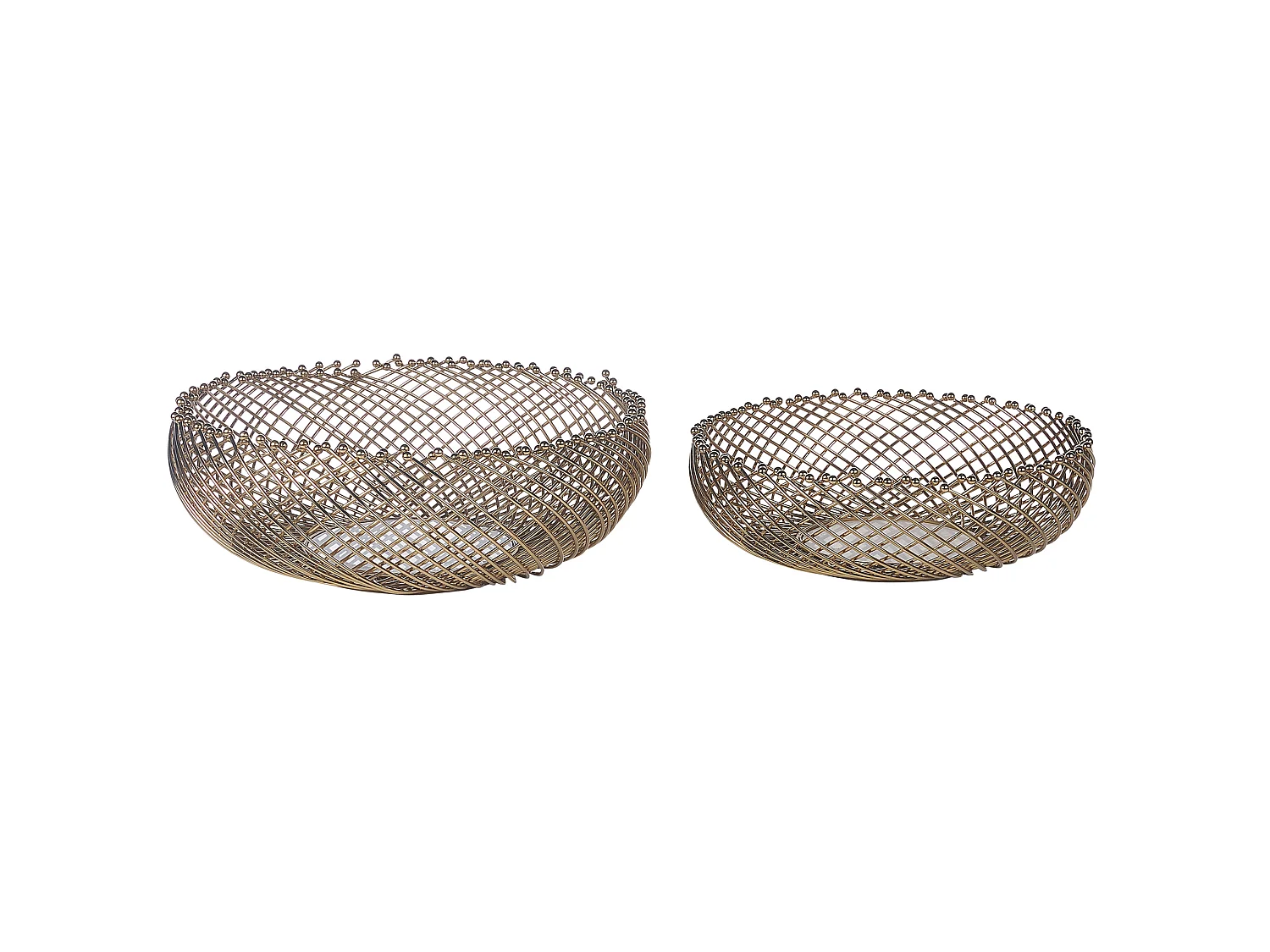 Conjunto de 2 cuencos decorativos BALIUNG Metal Dorado
