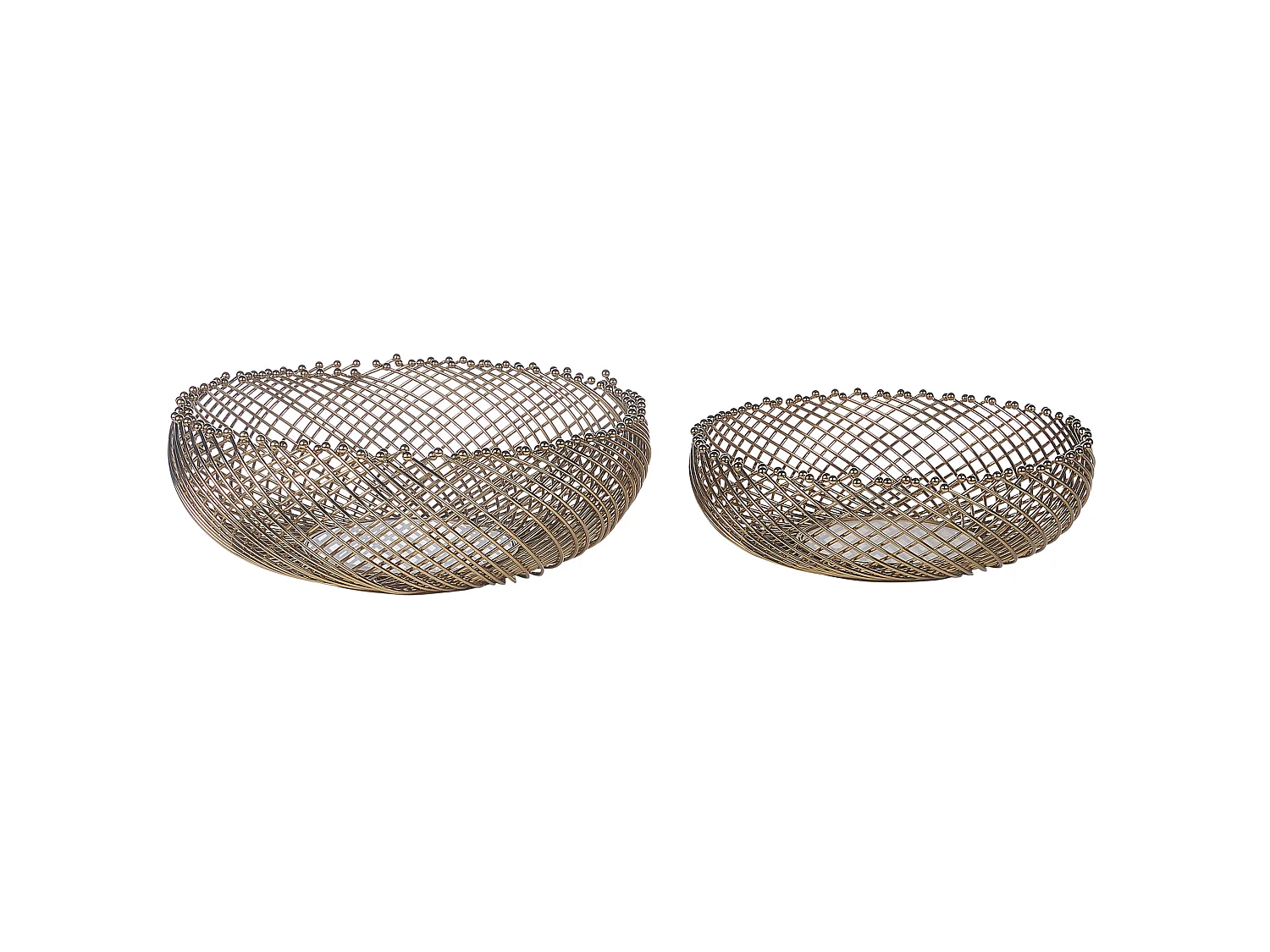 Set di 2 ciotole decorative BALIUNG Metallo Oro