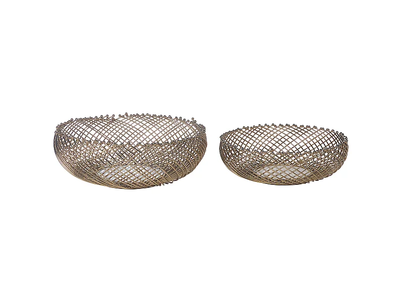 Lot de 2 bols décoratifs BALIUNG Métal Doré