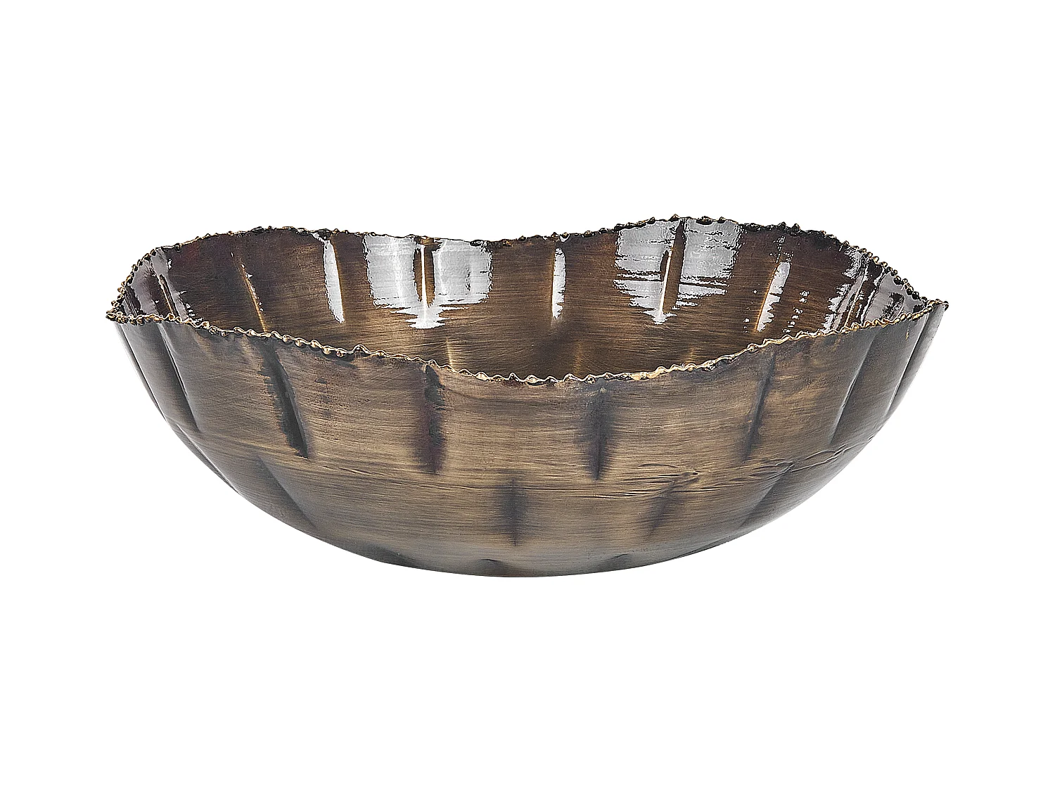 Set of 3 Decorative Bowls PINANG Metal Latão