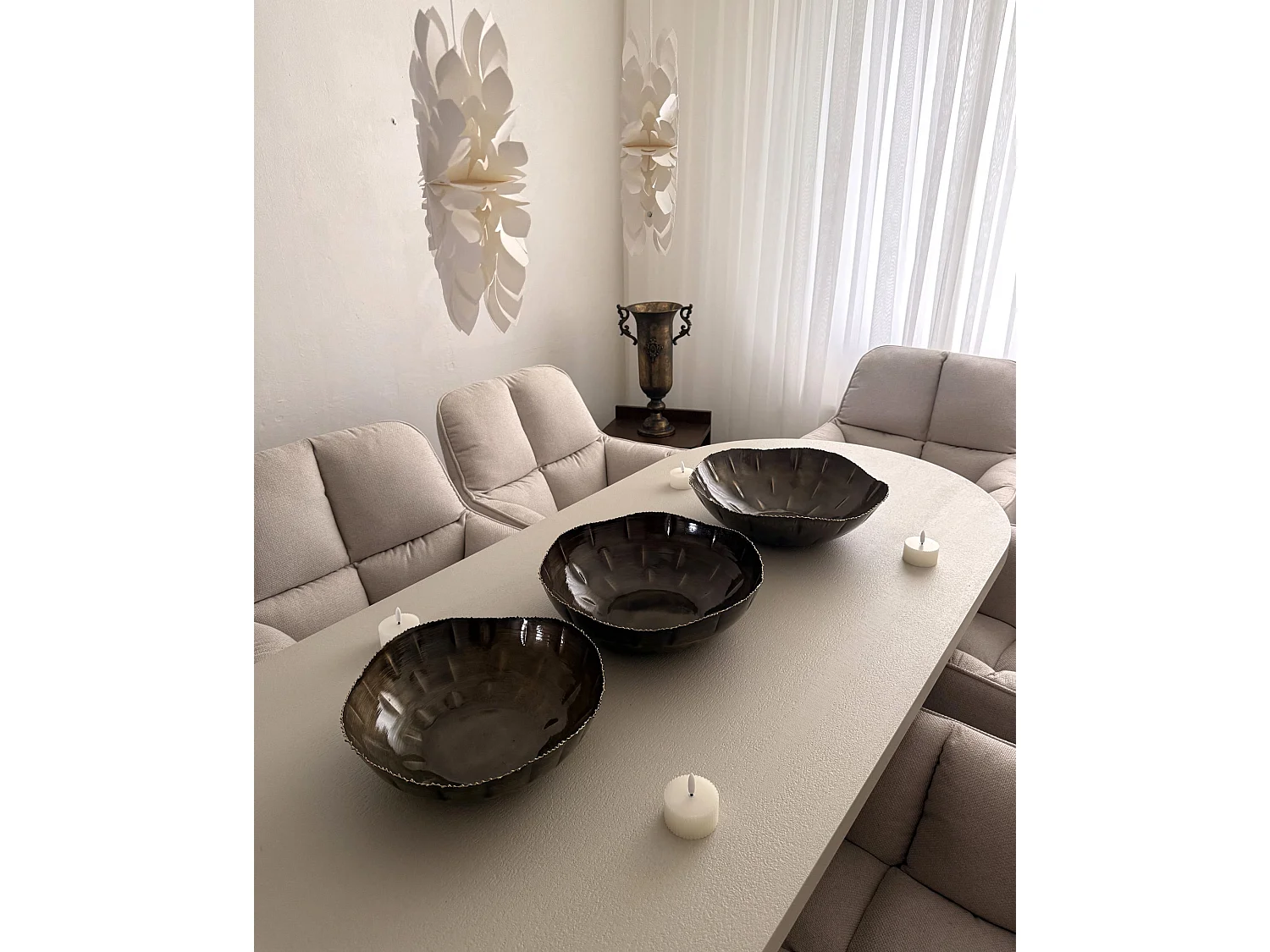 Lot de 3 bols décoratifs PINANG Métal Laiton