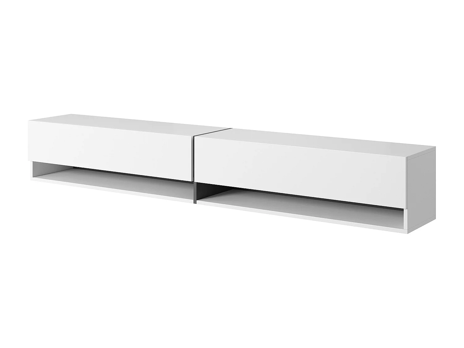 TV-meubel 200 cm - wit met grafiet inzetstuk - MIRRGO