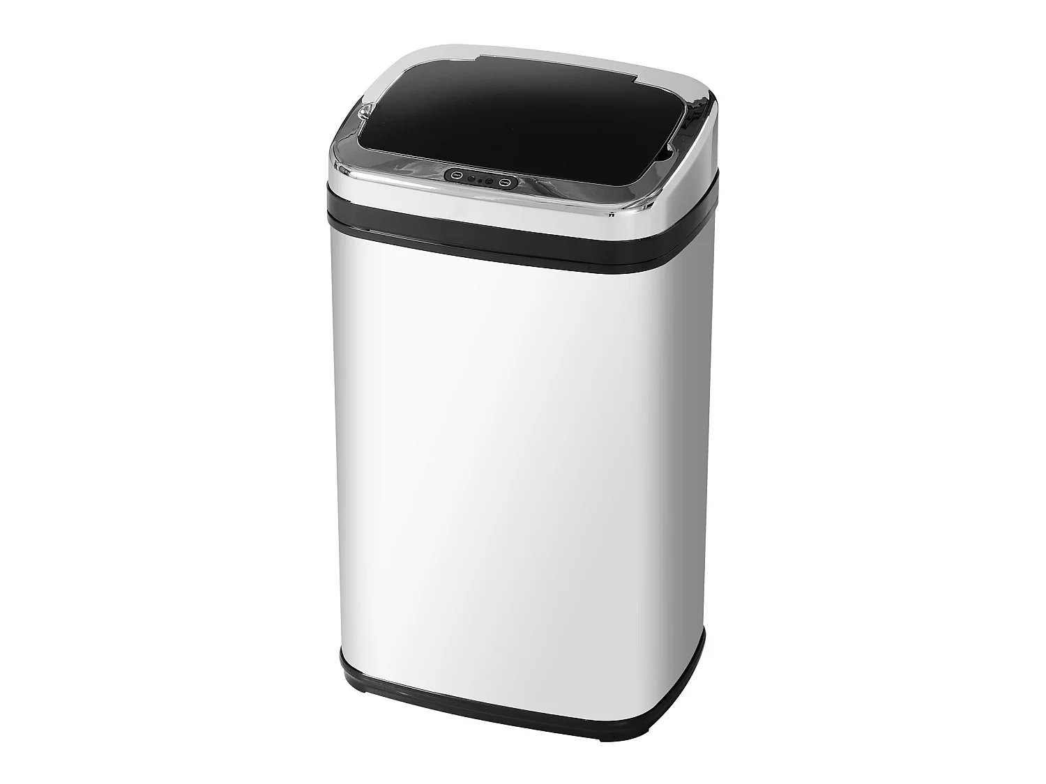 Cubo de basura plata 33x25x58 cm HOMCOM