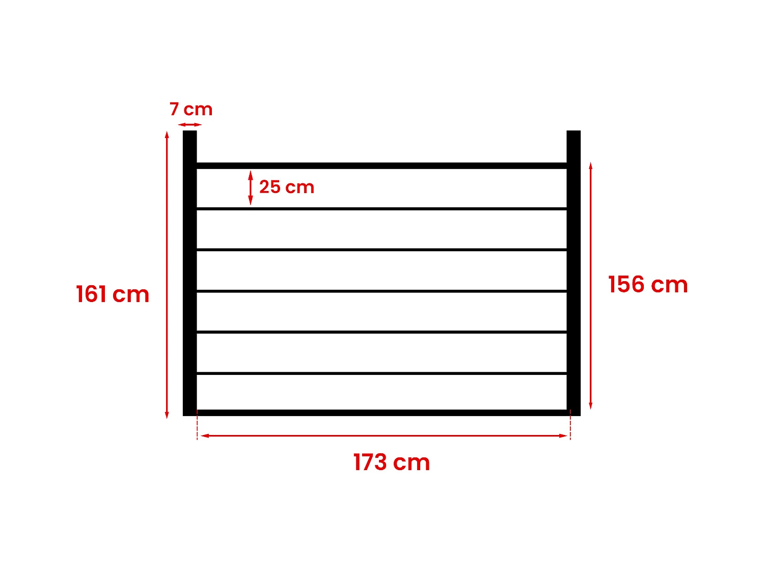 Valla Alt.156 cm - kit 6 láminas composite + 2 postes antracita - ENOLA