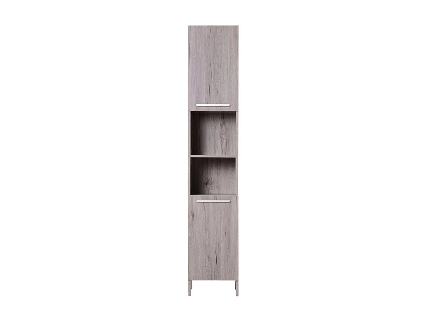 Armario alto de baño madera tinte grisáceo 30x32x172.5 cm kleankin