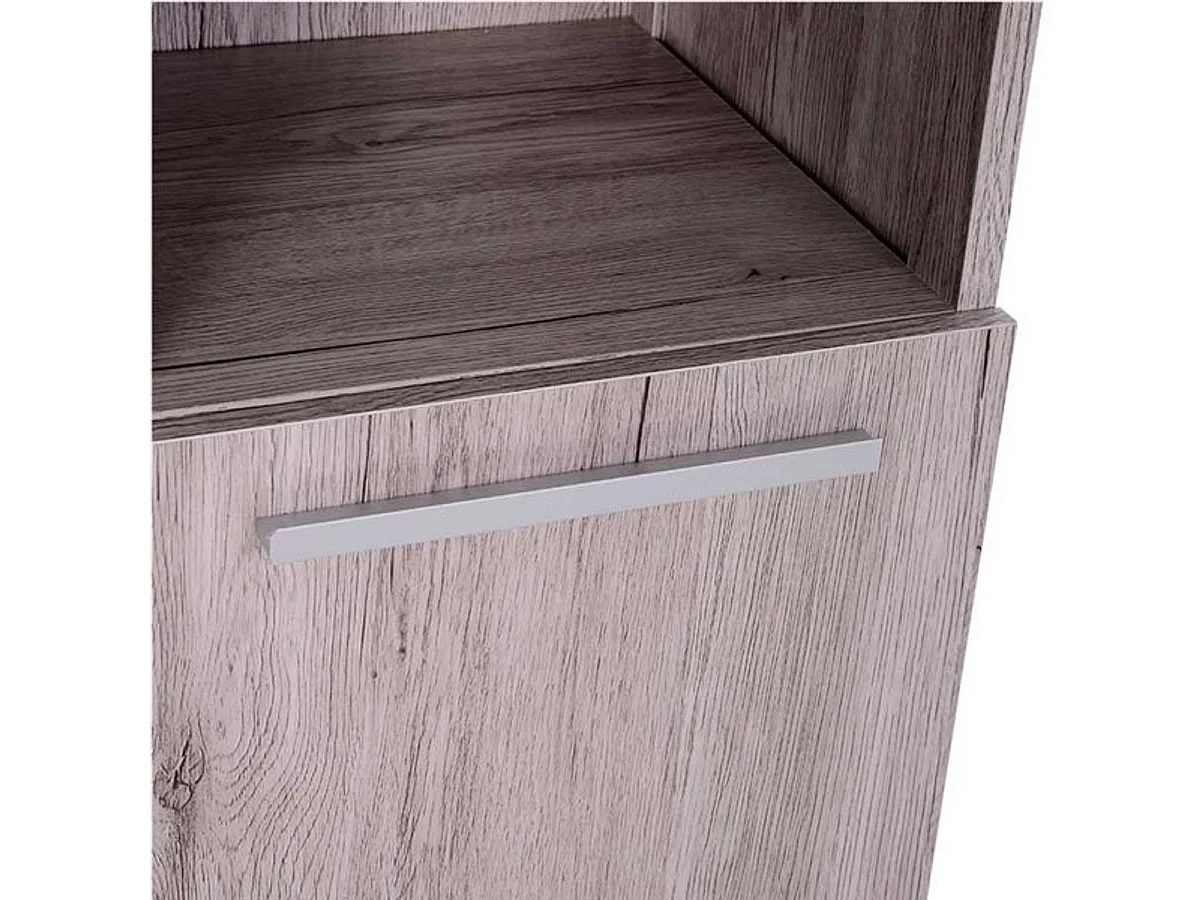 Armario alto de baño madera tinte grisáceo 30x32x172.5 cm kleankin