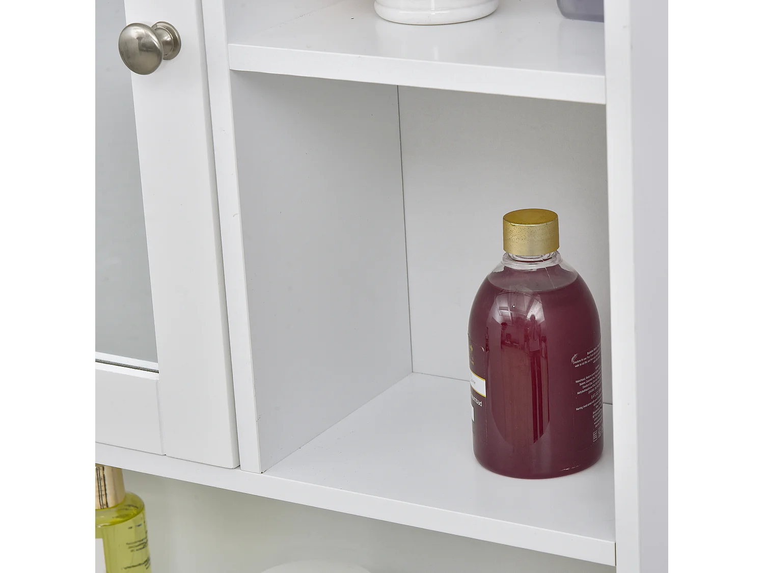 Armario con espejo blanco 60x18x63 cm kleankin