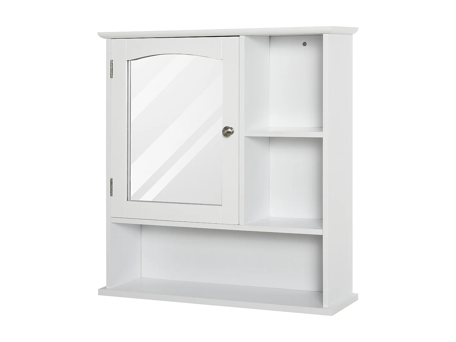 Armario con espejo blanco 60x18x63 cm kleankin