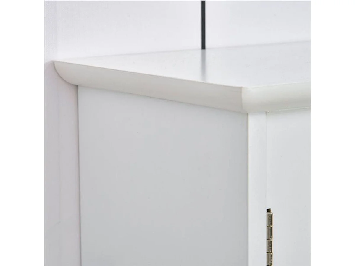 Armario con espejo blanco 60x18x63 cm kleankin