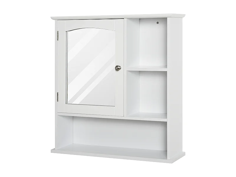 Armario con espejo blanco 60x18x63 cm kleankin