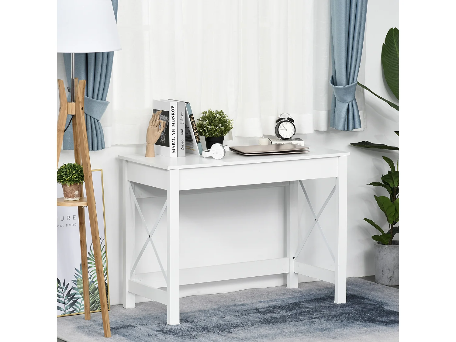 Mesa de escritorio blanco 105x50x76 cm HOMCOM