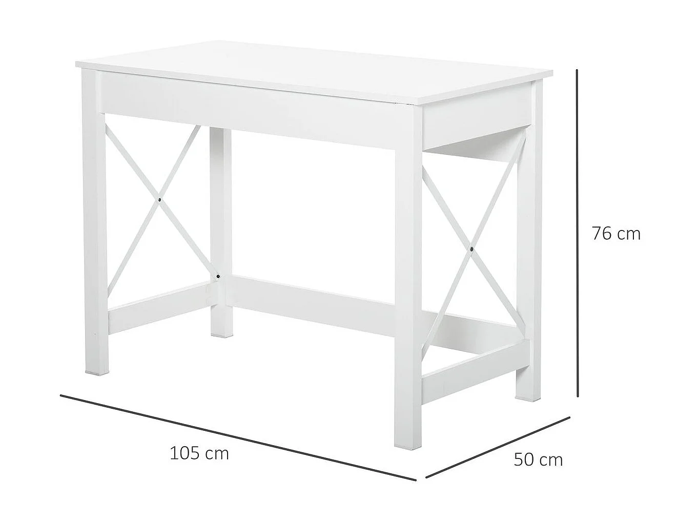 Mesa de escritorio blanco 105x50x76 cm HOMCOM