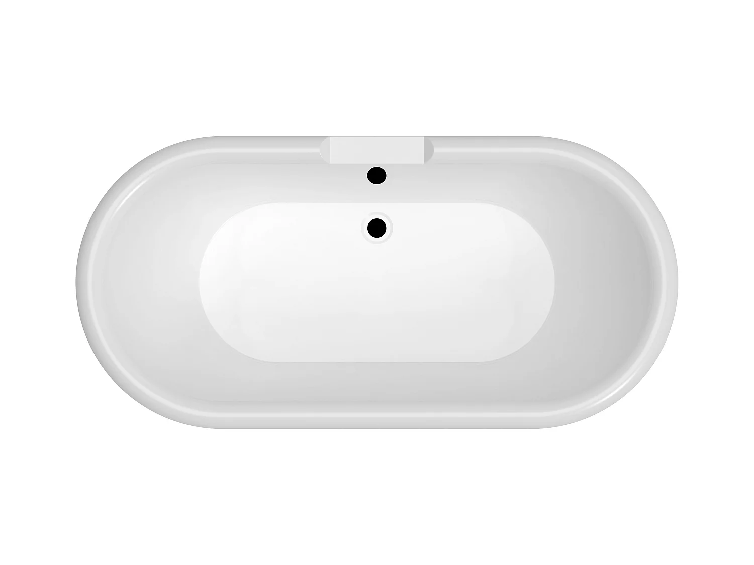 Baignoire îlot style campagne chic - Gris mat - 161L - 152 x 74 x 60 cm - CAVASO