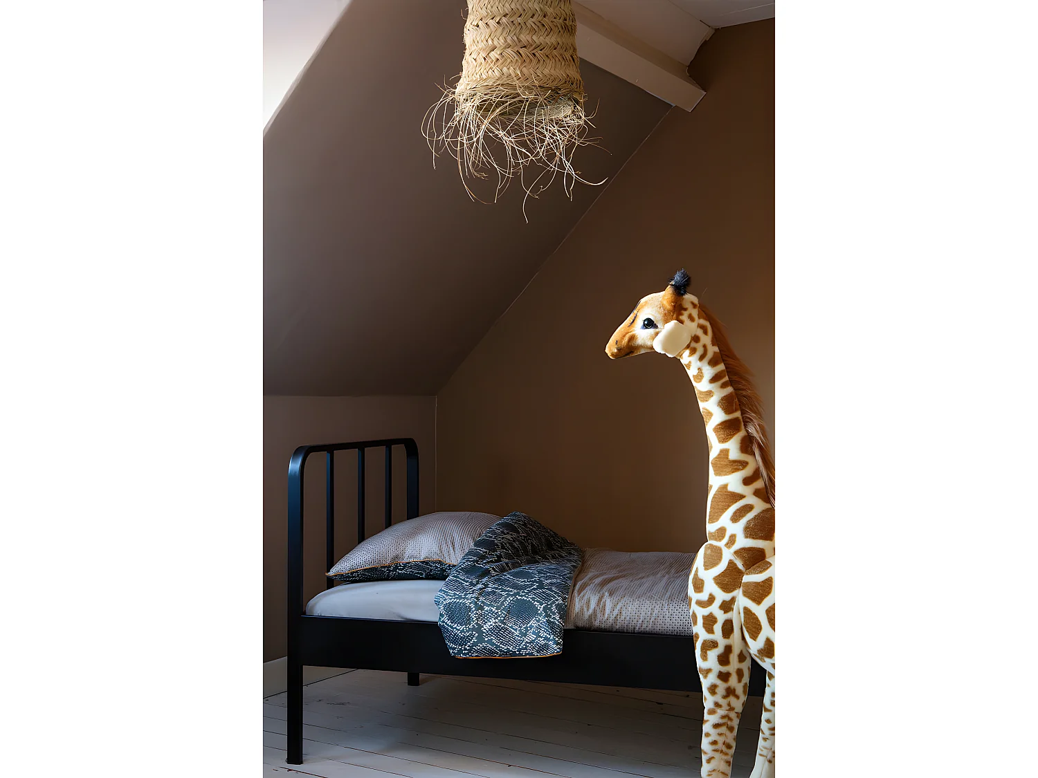 Mees - Lit en métal 90x200cm - Noir