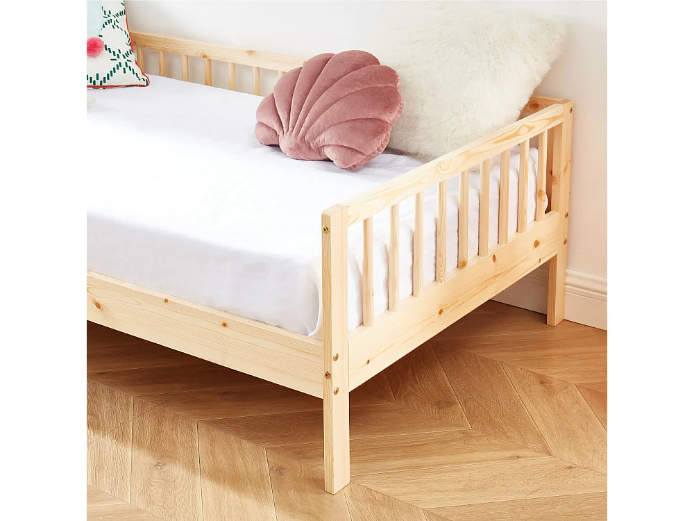 Lit enfant LOU  pin massif  90x190 sommier inclus