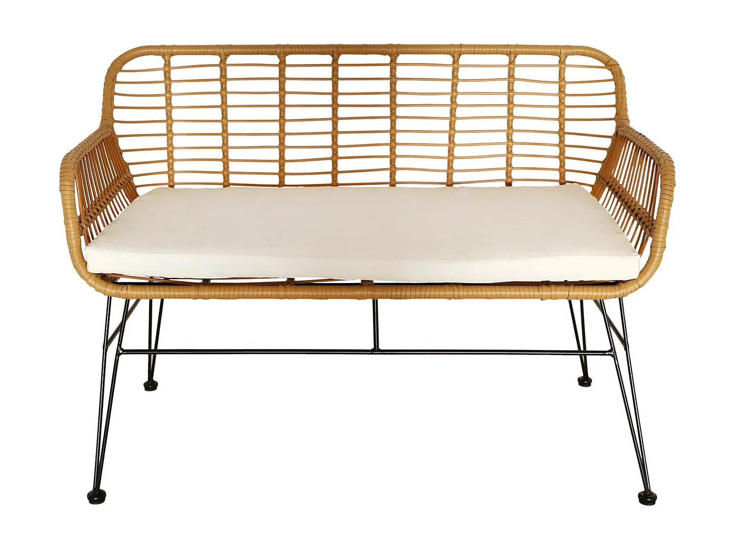 Banc Surabaya Coussin Beige Marron, Noir, Beige