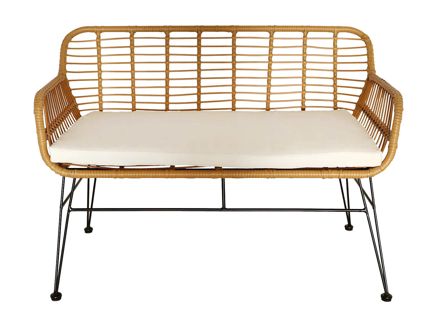 Banc Surabaya Coussin Beige Marron, Noir, Beige