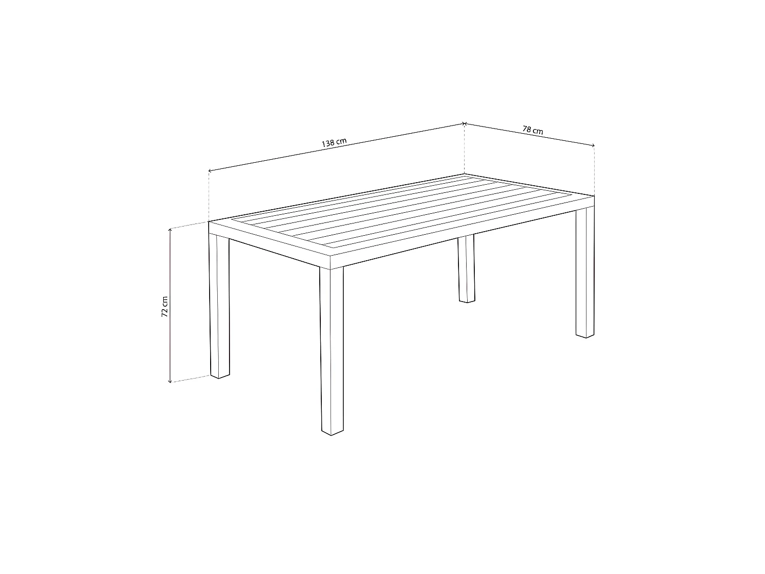 Mesa de exterior Malu Antracita