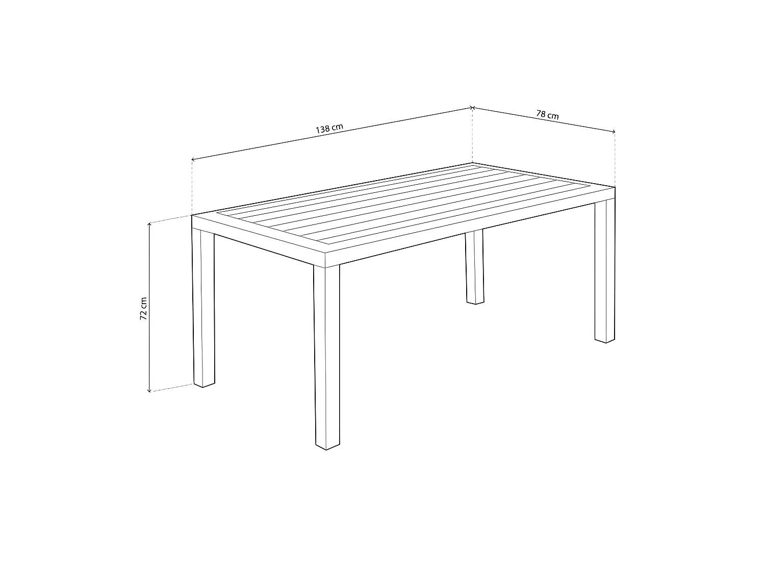 Mesa de exterior Malu Antracita