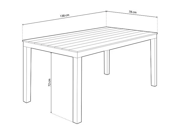 Mesa de exterior Ohana Blanco