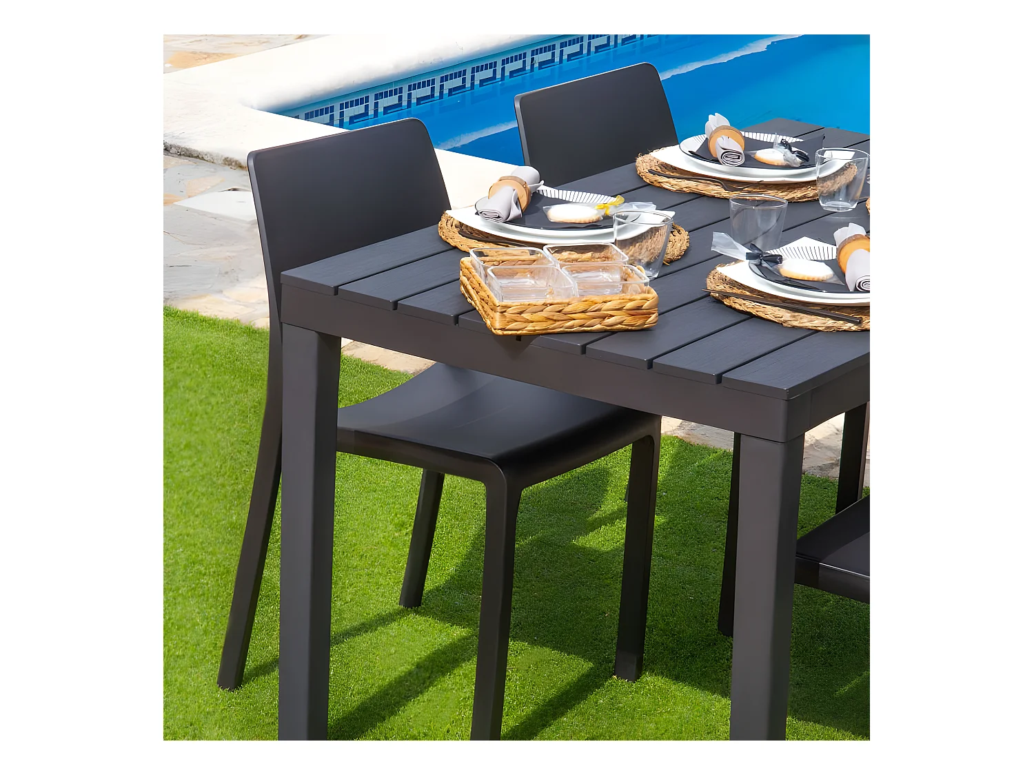Mesa de exterior Ohana Antracita
