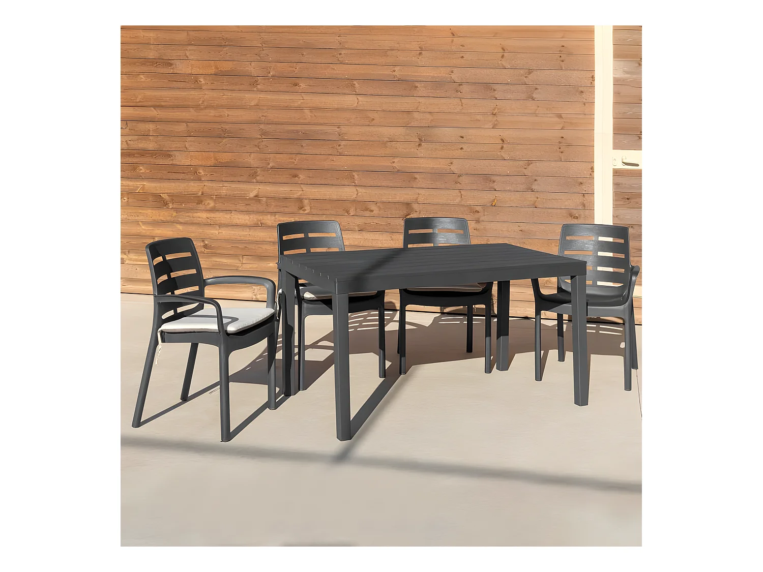 Mesa de exterior Ohana Antracita