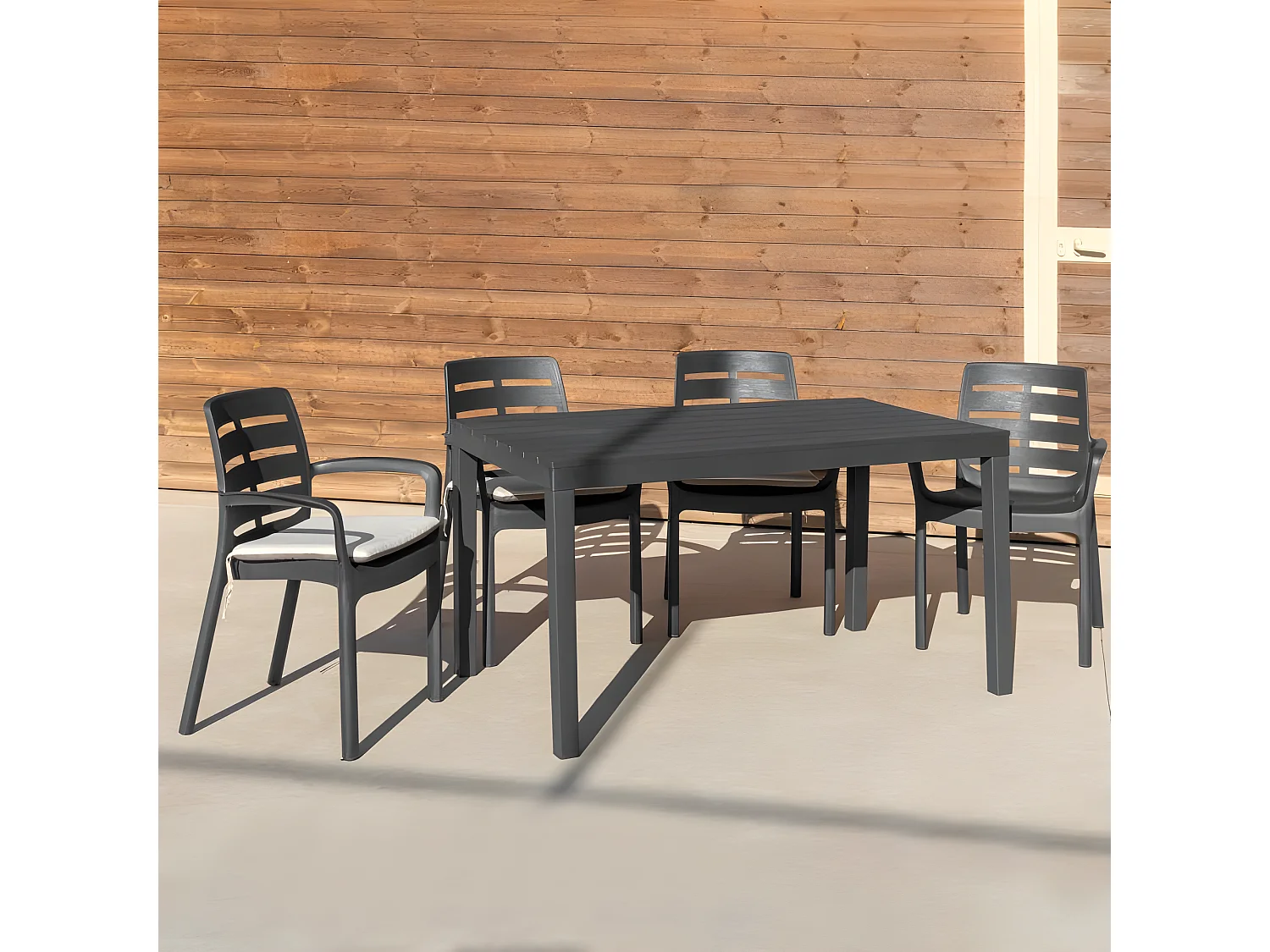 Mesa de exterior Ohana Antracita