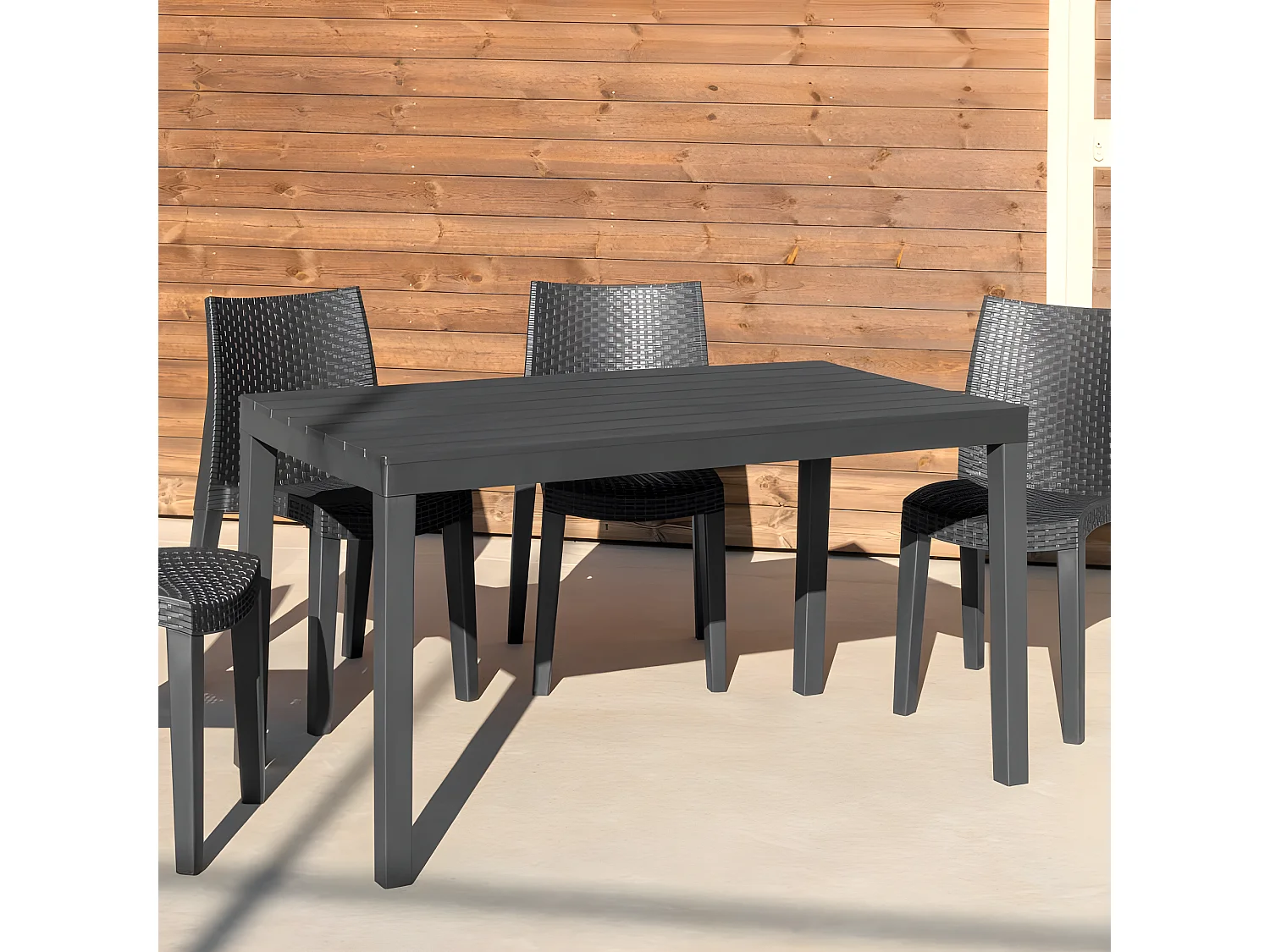 Mesa de exterior Ohana Antracita