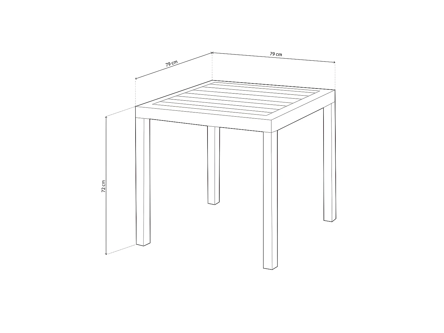 Mesa de exterior Kona Antracita
