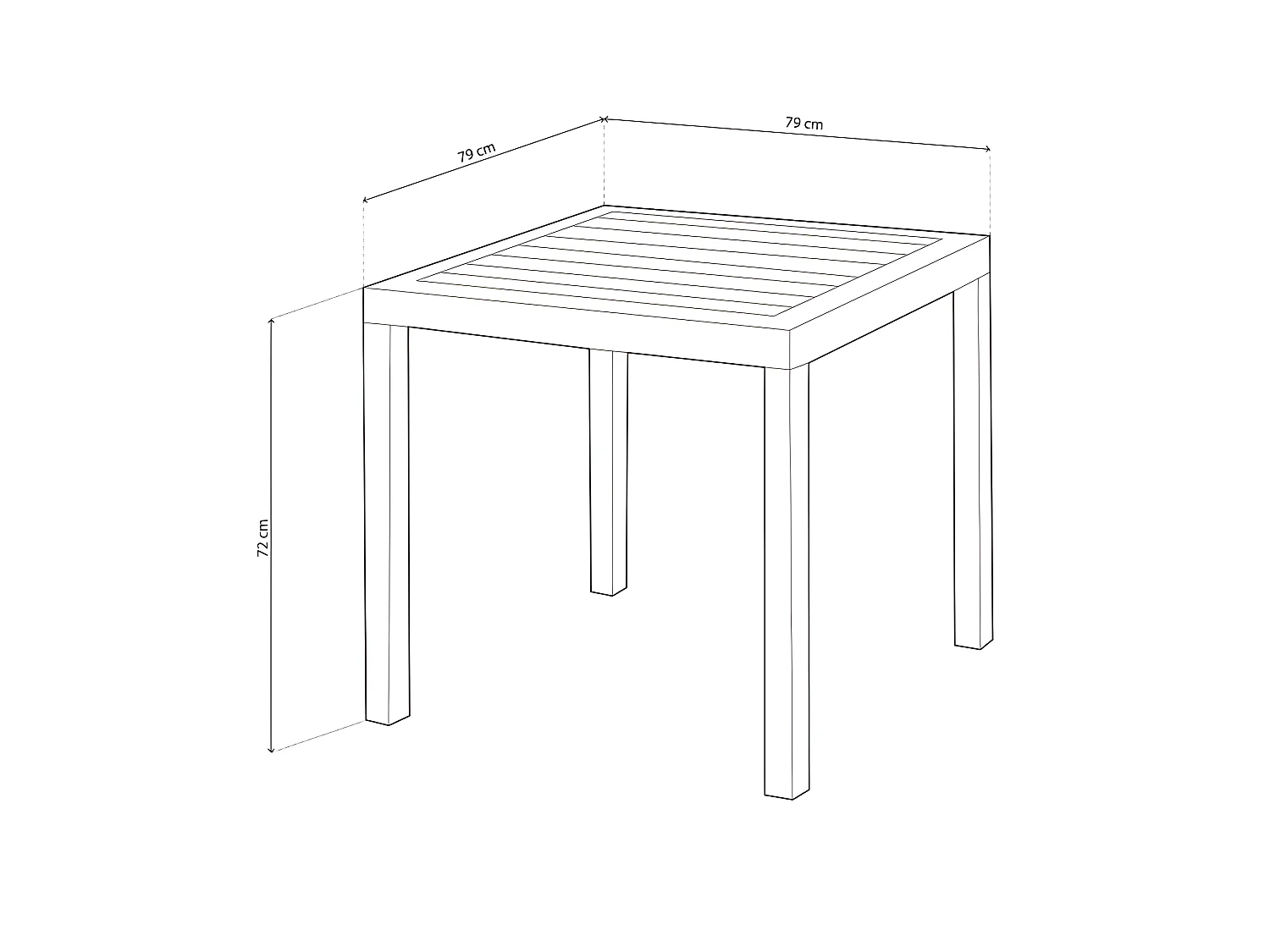 Mesa de exterior Kona Antracita