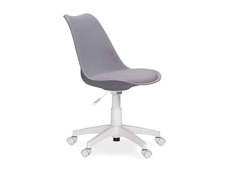 Silla de escritorio Lina giratoria y altura regulable gris Adec