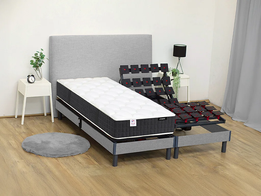 Relaxmatras 70 x 190 cm met pocketvering en vormgeheugen, dikte 24 cm - PAROX II van DREAMEA