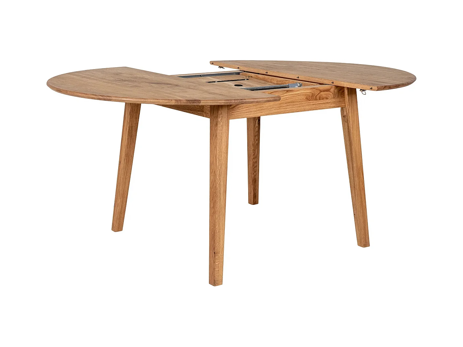 Table de salle à manger ronde extensible en Chêne METZ 118 -158cm